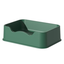 Cat Litter Pan Square Large Capacity Cat Litter Basin Spatter Proof Pet Toilet Basin Poop Pan Easy Maintenance for Household