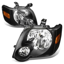 Auto Dynasty Pair of Smoked Housing Amber Corner Headlight Assembly Lamps Compatible with Ford Explorer/Sport Trac U251 06-10
