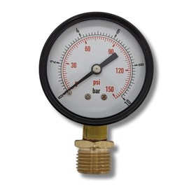 Lumonic I Pressure Gauge 0-4.0 Bar I 1/2 Inch I Class 2.5 I Connection Bottom I Diameter 60 mm I Pressure Gauge I for Compressed Air and Water
