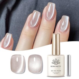 Born Pretty Cat Magnetic Eye Gel Nude Mondlicht - UV Nagellack Mermaid Shiny Effekt Gel Nagellack Manik√ºre und Nagelkunst DIY zu Hause