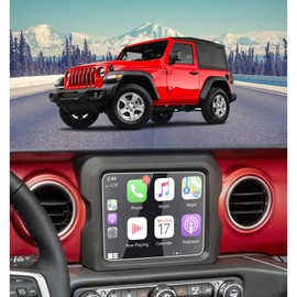 PZSWUXIE for 2018-2023 Jeep Wrangler JL/ 2020-2023 Gladiator JT 8.4 Inch Tempered Glass Screen Protector 9H Hardness Anti-Fingerprint Anti-Scratch Anti-Glare Accessories Touchscreen (Not For 7 Inch)