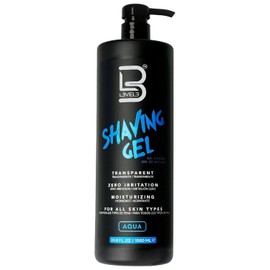 L3 L3 - Level 3 Shaving Gel - Straight Razor Shave Gel - Non-Irritating - Refreshing Smell - No Hot Towel Necessary - Level Three Razor Gel (Aqua - Large)