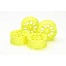 Tamiya Hop-Up Options (OP) No.1850 OP.1850 Mesh Wheels 4 Pcs Fluorescent Yellow 0.9 inch (24 mm) Width Offset +2 54850