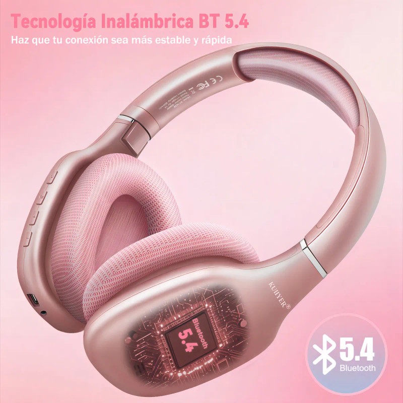 Kuiiyer Audfonos Bluetooth Inalmbricos Diadema Over Ear Headphones Con Micrfono,