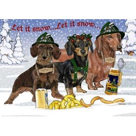 Dachshund Christmas Cards Wonderland : 10 Holiday Cards with Envelopes