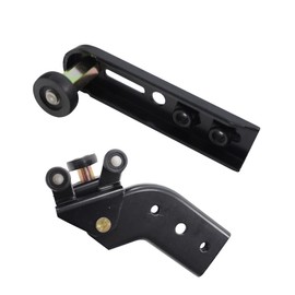 IBESTWOLF Black Durable Upper Lower Sliding Door Roller Bracket Right Side for 1996-2020 Chevy Express 2500 GMC 924-144 924-143 15837340