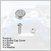 RATCHROLL 1 Set Bling Car License Plate Fasteners Screws Caps