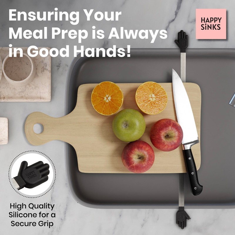 HAPPY SINKS Wunderbar - Dishcloth Storage, Sturdy Support for Colander