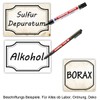 60 x Mix Apothecary Bottle Labels, Kosmetex Stickers for Bottles,