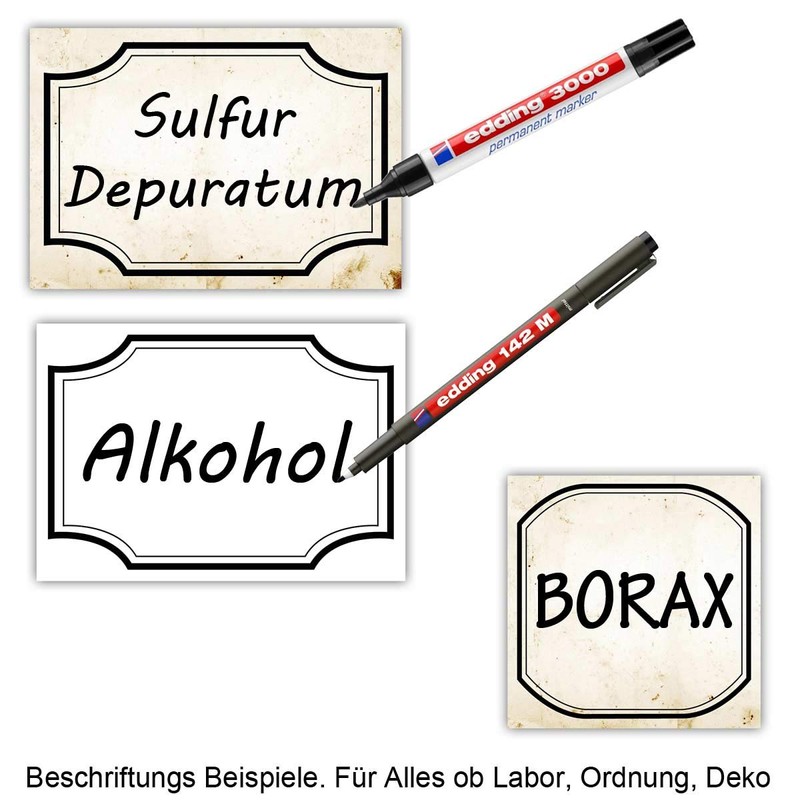 60 x Mix Apothecary Bottle Labels, Kosmetex Stickers for Bottles,