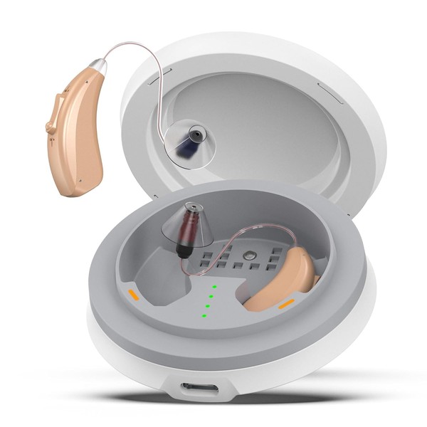 Rechargeable Hearing Aids for Seniors Adults Hearing Loss, Receiver-In-Canal(RIC) Hearing