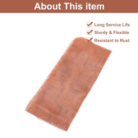 uxcell 40 Mesh Pure Copper Mesh Screen Roll, 12" x 39" Woven Wire Mesh Screen for Garden and House Dense Filter, Window Protection, Knitted DIY Fabric, Gold