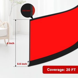 Storystore Wall Baseboard Trim 4 Inch x 20 Feet, Flexible Self-Adhesive Rubber Baseboard for Walls, Peel and Stick Wall Molding Trim