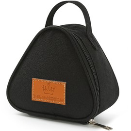 Toguma Triangular Insulated Bag Small Reusable Snack Bags Sandwich Bag with Handle and zip Lunch Box for Women Men Food Container for Work Picnic (Black)