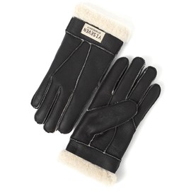 YISEVEN Men's Winter Shearling Sheepskin Leather Gloves Lambskin Thick Fur Warm Wool Lined for Cold Weather Dress Driving Work Gifts, Dark Gull Gray Size Medium