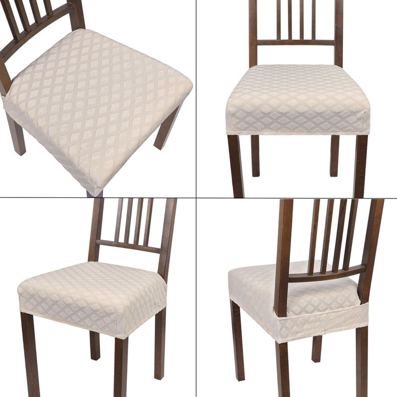 SearchI Stretch Dining Chair Seat Covers Set of 4, Soft
