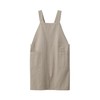 MUJI 84376191 Cotton Plain Weave Work Apron, Dark Beige, Unisex,