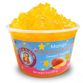 Buddha Bubbles Boba Star Mango Coconut Jelly / Coco de Nata Dessert Topping by: Buddha Bubbles Boba