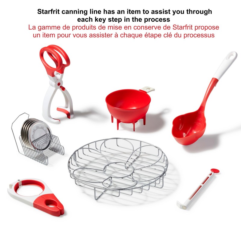 Starfrit Canning Jar Lifter - Easy Grip, Non-Slip, Free Standing