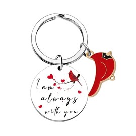 SSWPQOS Cardinal Keychain Sympathy Gifts for Loss of Loved One Bereavement Gift Red Cardinal Gifts for Loss of Mother Father Friends Daughter Son Memorial Keychain Grief Condolences Gift