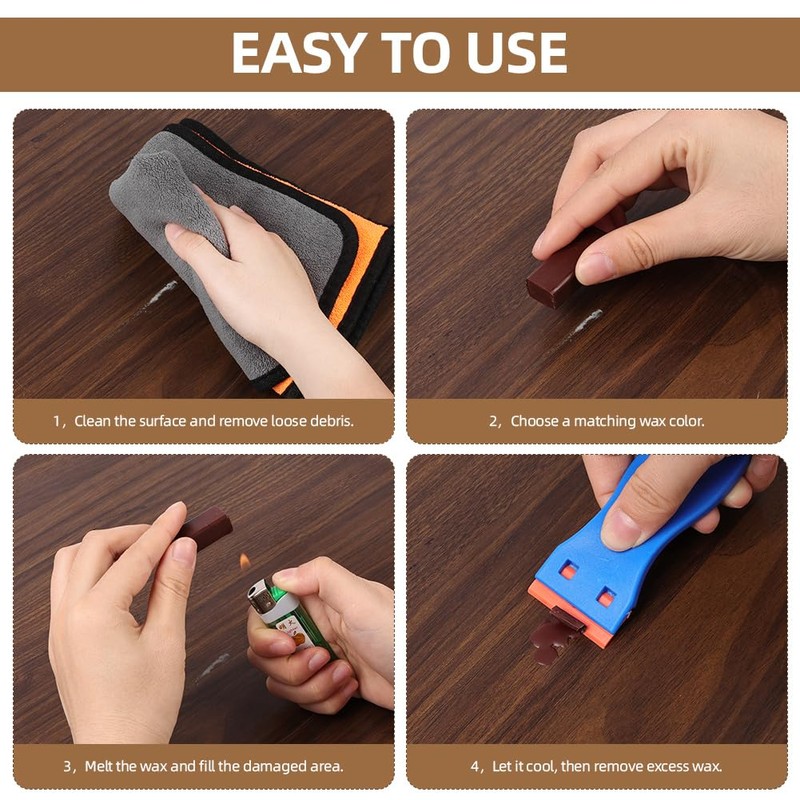 NUTKIT 19PCS Laminate Floor Repair Kit, Laminate Worktop Repair Kit