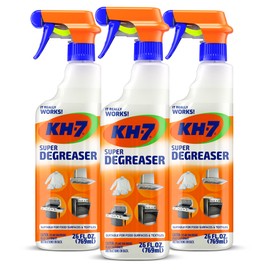 KH-7 Super Degreaser Multipurpose Cleaning Spray: The Heavy Duty All Purpose Cleaner for Your Home, Kitchen, Garage, Car & Laundry | Total Cleaner & Powerful Grease Remover, 26 oz (3 Pack)
