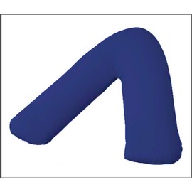 COTTON CONNECTION V SHAPED PILLOW CASE COVER PREGNANCY MATERNITY ORTHOPAEDIC SUPPORT NURSING (ROYAL BLUE)