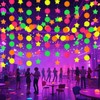 52ft Neon Star Circle Dot Garland 4Pcs Circle Dots Stars