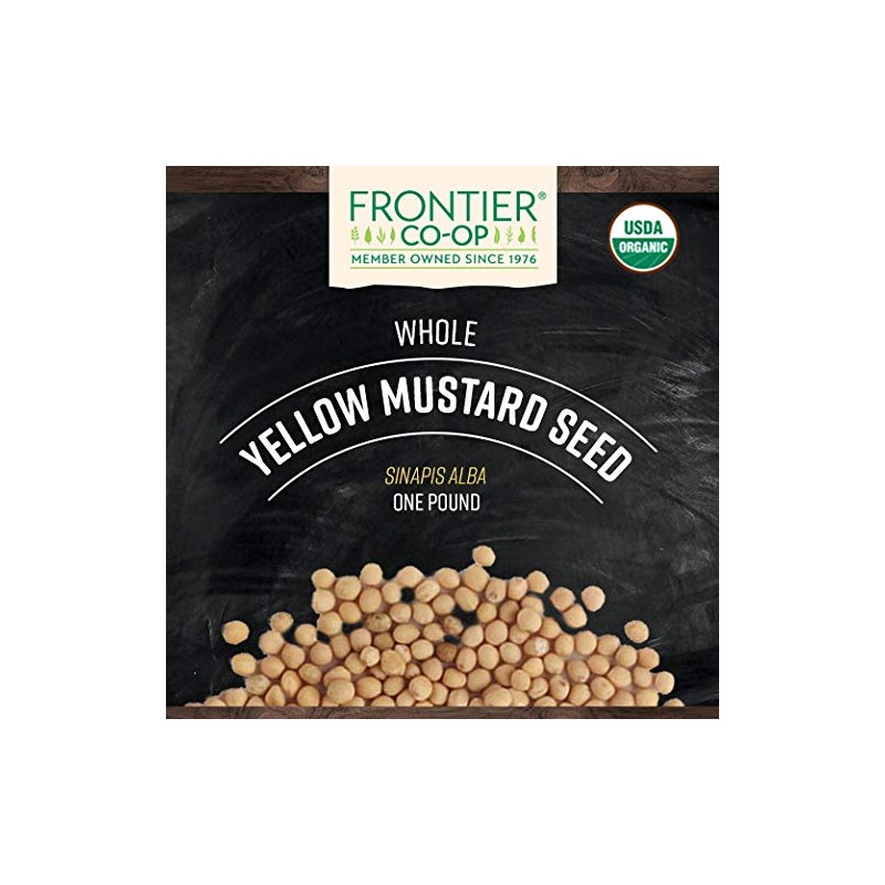 FRONTIER Organic Bulk Whole Yellow Mustard Seeds, 453 GR