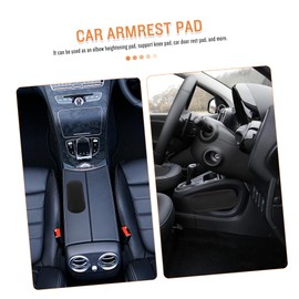 Sosoport Car Armrest Cushion with Leg Support Pad Ergonomic Elbow Booster for Car Door and Center Console Automotive Interior Accessories Classic Black Red Stitching Comfortable Durable