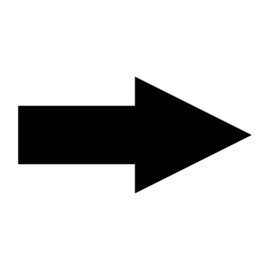 Arrow Stencil | 10 inch Straight Arrow | 10 mil | Paint Stencil for Pavement and Wall Signs