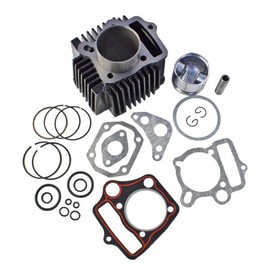 RedCap 54mm Bore Cylinder Complete Kit For 125cc 4-Stroke Chinese Xh Roketa TaoTao Kazuma Coolster Sunl Honda CRF SSR BMS ATV Dirt Bike Go-Kart - Compatible With 1P54FMI Horizontal Engines Models