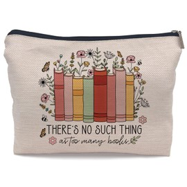 Ayxvt Bookish Gifts Makeup Bag, Book Lovers Gifts Cosmetic Bags Makeup Pouch for Women, Gifts for Book Readers Lovers Bookworms, Bookish Gifts for Women, Reading Lover Gifts
