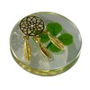 Real Four Leaf Clover Good Luck Pocket Token, Preserved, 1.25”,