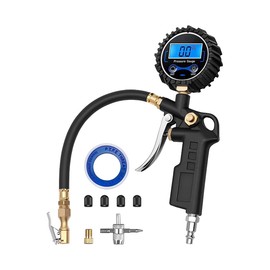 XINLIYA Digital Car Tire Pressure Gauge with Inflator, 250 PSI Heavy Duty Quick Connect Vehicle Air Chuck Compressor Attachments, Auto Tyre Pressure Accessories, Universal for Vehicles