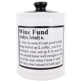 Cottage Creek Jars Wine Fund Piggy Bank, Storage Containers Money Bank, Candy Jar, Wine Gifts, Gifts for Women, Fun Gifts for Men