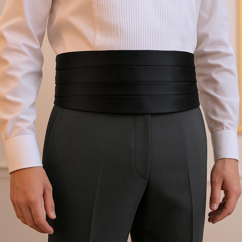 HaiFafafaing 2 Pcs Men's Cumberbund, Adjustable Cummerbund for Men, Tuxedo