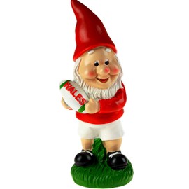 KandyToys Welsh 20cm Novelty Garden Gnome Ornaments Figurine - Wales Rugby Design