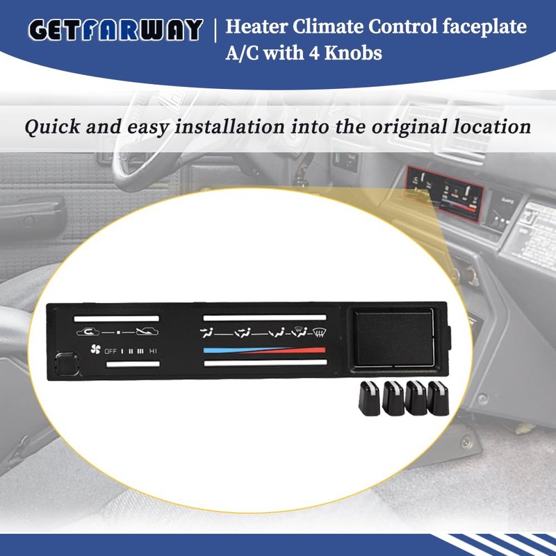 Getfarway Air Conditioning Dash Heater Climate Control Faceplate A/C Panel