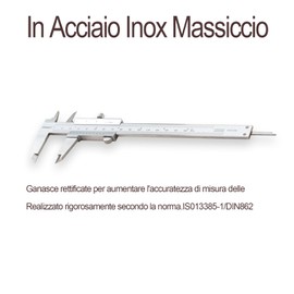 Dasqua Vernier Caliper Non-Digital 6 Inch Stainless Steel Micrometer Manual Caliper 0-6 inch/0-150 mm 0.05 mm/1/128 Inch