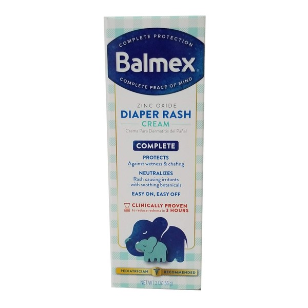 Balmex Complete Protection Diaper Rash Cream, 2 oz Per Tube (6 Tubes)
