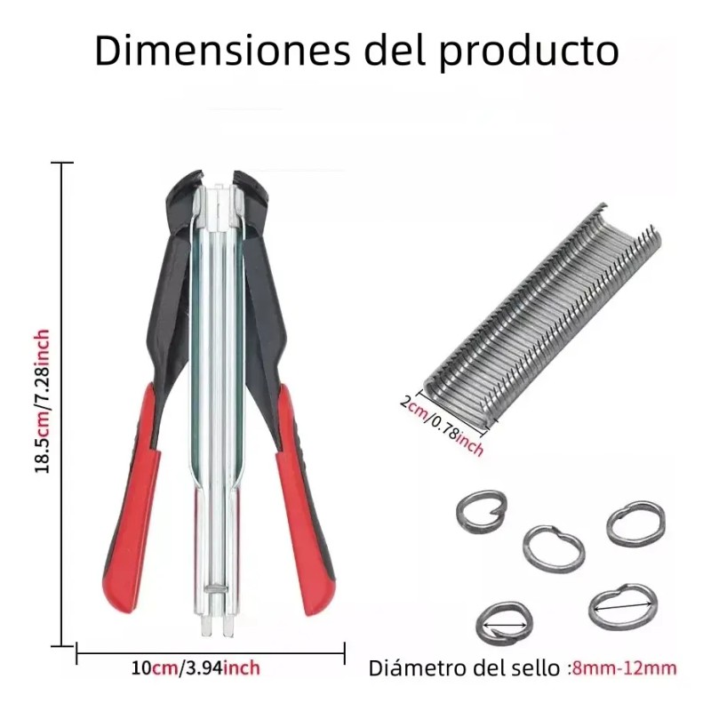 Alicates Savefree para Anillos de Cerdo con Clips en C