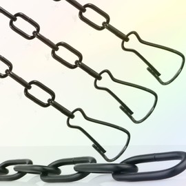 Meinvcisi Heavy Duty Black Metal Hanging Chains for Plants Pots Baskets, Replacement Chains, 23 Inch, 60 lbs Capacity, 2 Packs, Anti-Rust, Adjustable, for Heavy Planters, Bird Feeders, Lanterns.