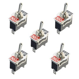 5 x On/Off Toggle Flick Switch 2-Pin 15A SPST