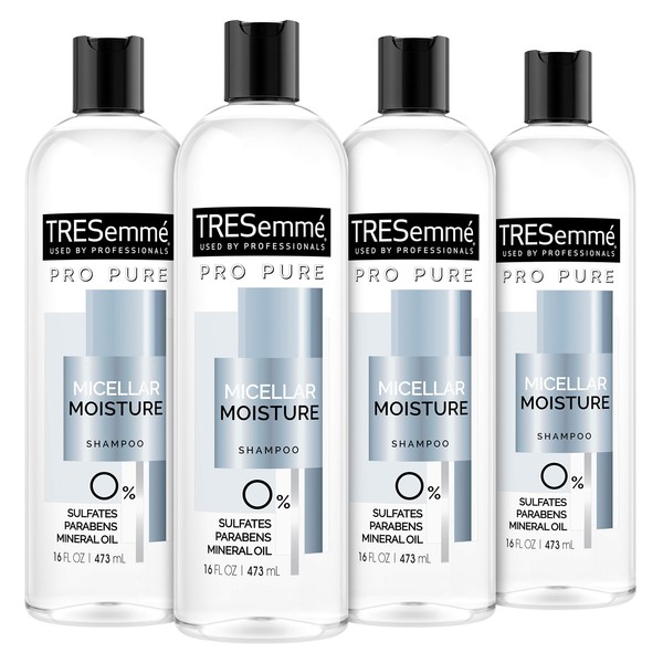 TRESemmé Pro Pure Shampoo For Daily Moisture Micellar Moisture Paraben Free, Dye Free Moisture 16 oz 4 Count