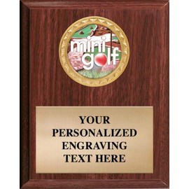 Mini Golf Plaques Make A Great Award & Trophy. You Can Add Your Own Free Engraving.