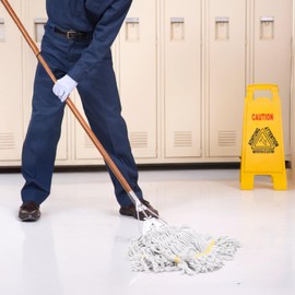 KeFanta 6 Pack Heavy Duty Commercial Mop Head Replacement,Wet Industrial Cotton Looped End String Mops Refill for Floor Cleaning,Yellow