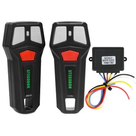STEGODON Wireless Winch Remote Control Kit 12V Handset Switch Recovery Controller Wireless Winch Receiver with 2pcs Wireless Winch Remote Universal Winch Wireless System for Truck, ATV and SUV
