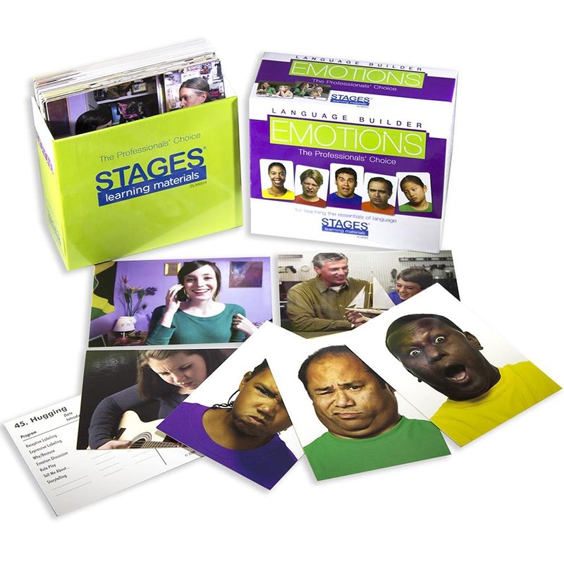 Stages Learning Materials Language Builder Emotion Picture Cards Expressions, Conversation,