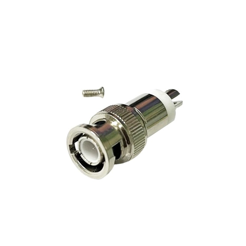 1pc BNC Male RF Connector Nickelplated Swivel Screw for Telescopic